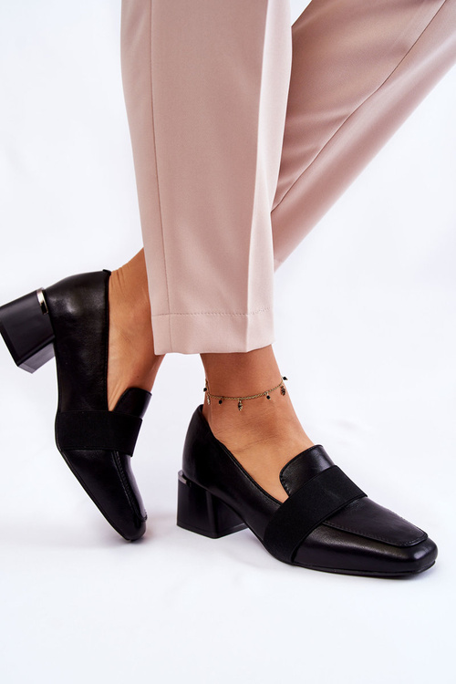 Fashionable Leather Pumps La.Fi 230033B-PU Black