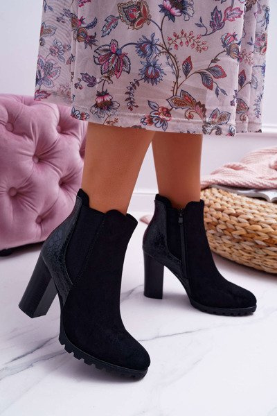 Women's Heeled Boots Black Mondego