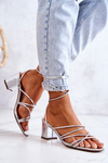 High Heel Sandals Silver Meghan