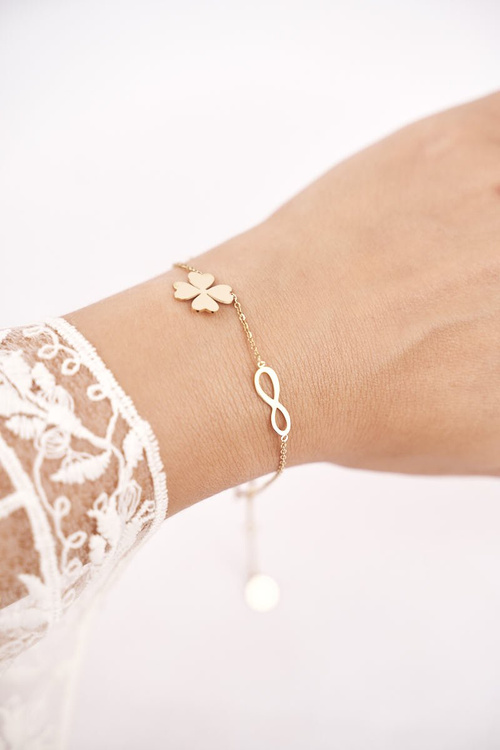 Women's Bracelet Celebrity Gold Clovers Infinity Madelline