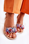 Elegant Sandals With Crystals Gold Lanette
