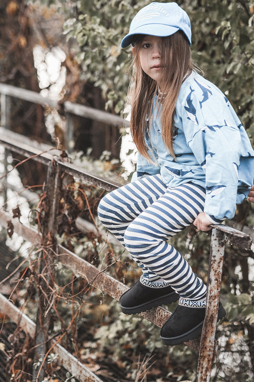 Children's Slip-on Slippers Insulated Black Olivane