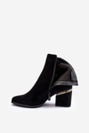Leather Ankle Boots With Jewelry Embellishment Black Jadirel