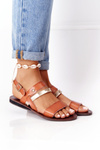 Flat Women's Sandals Camel-Gold Doris