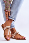 Women's Sandals With Chain Beige Jessica