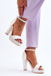 High Heel Sandals White Mandy
