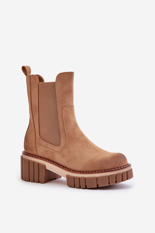 Ankle Boots With Zip Insulated Camel Linneviae