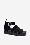 Women's Platform Sandals With Straps Black Nevidas