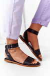 Leather Sandals Big Star HH274720 Black