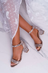 Women's Sandals Stiletto Stiletto Snake Leather Denerle