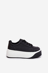 Sneakers On Massive Platform Smooth Black Tirvanis