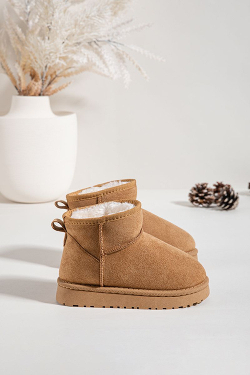 Children's Youth Snow Boots Lined with Fleece Camel Mireya