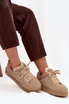 Damskie Sneakersy Ocieplane Futerkiem Beżowe Cyrissa