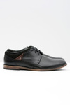 Men's Black Luca Leather Half Shoes