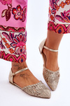 Elegant Women's Sandals Flat Gold Sheia