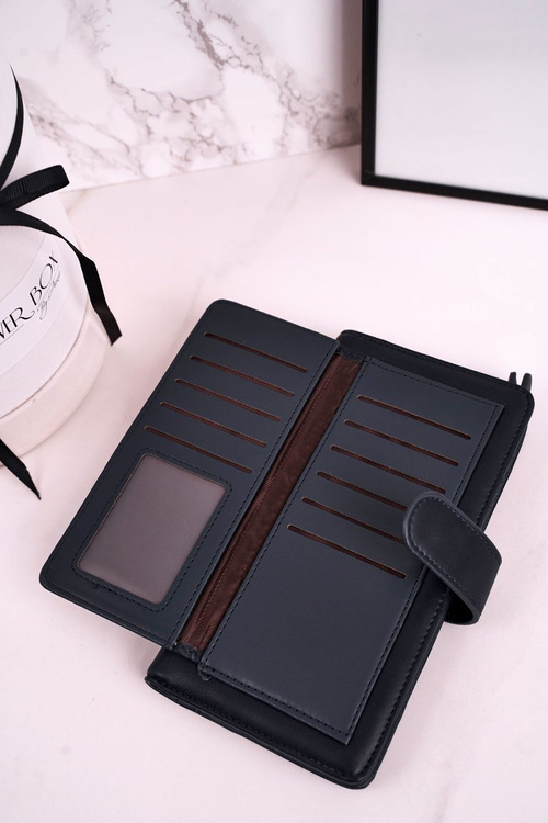 Large Women's Wallet With An Extra Space For Cards Navy