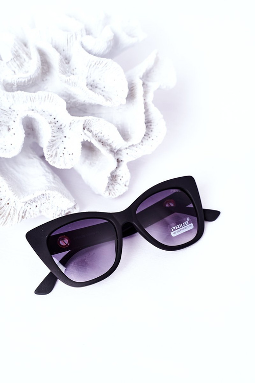 Matowe Okulary Przeciwsłoneczne Cat Eye Czarne Ombre