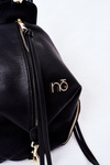 Women's Leather Backpack Purse 2in1 NOBO K3190 Black