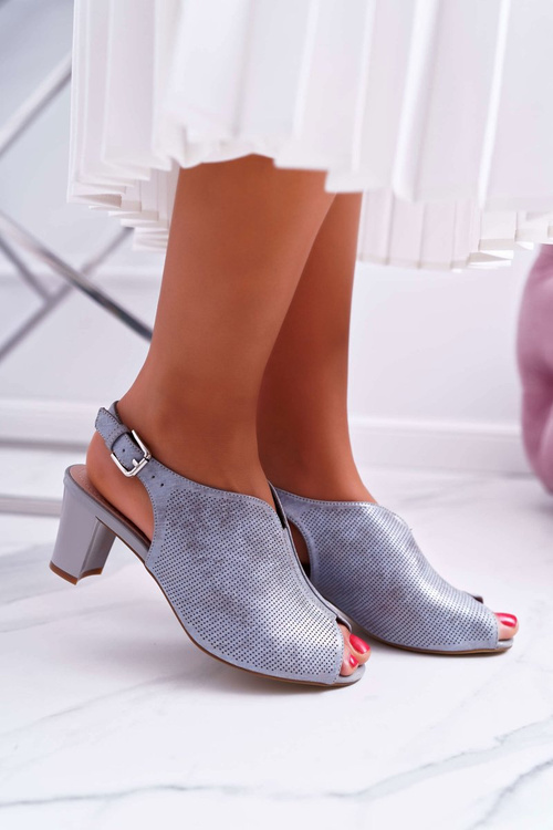 Women's Stiletto Sandals Sergio Leone SK800 Grey Fanfare