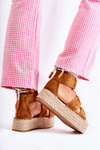 Espadryle Damskie Platforma Camel India