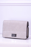 Grey Women's Classic Striped Handbag