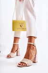 Fashionable Sandals On A Bar Beige Salis