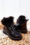 Children's Boots Insulated With Fur Black Rosea