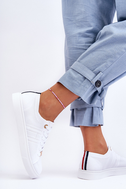 Women's Lace-up Sneakers White Etna