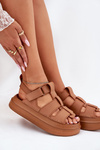 Ladies Platform Sandals Camel Nitavelia
