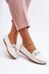 Women's Classic Eco Leather Moccasins White Demese