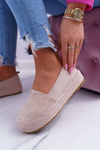 Women's Suede Platform Espadrilles Beige Varles