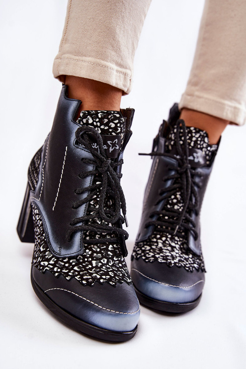 Women’s Boots Leather Maciejka Black 03190-20