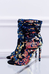Women's Heeled Boots Elegant with Iridescent Sequins Harley