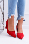 Women's Stiletto pumps Suede Red Strawberry