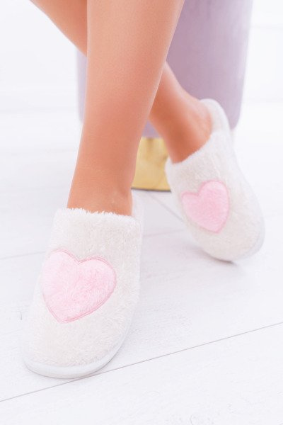 Women's Hearts Slippers Beige