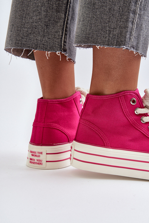 Women's Platform Sneakers Fuchsia Aineri