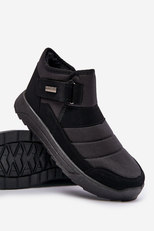 Insulated Men's Winter Boots Snow Boots Black Progress PROGJ-22-153