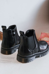 Children's Leather Warm Boots Black Porky