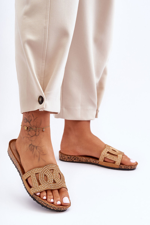 Women's Embellished Buckle Shoes Brown Evelins