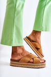 Women's Suede Slippers On The Platform Camel Jossie