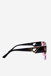 Women's Sunglasses With Ornamental Details UV400 Black-Pink