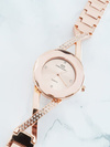 Women's Giorgio & Dario Watch With Sequins Cube Pink Gold