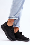 Buty Sportowe Damskie Wsuwane Materiałowe Czarne Zauna C2002