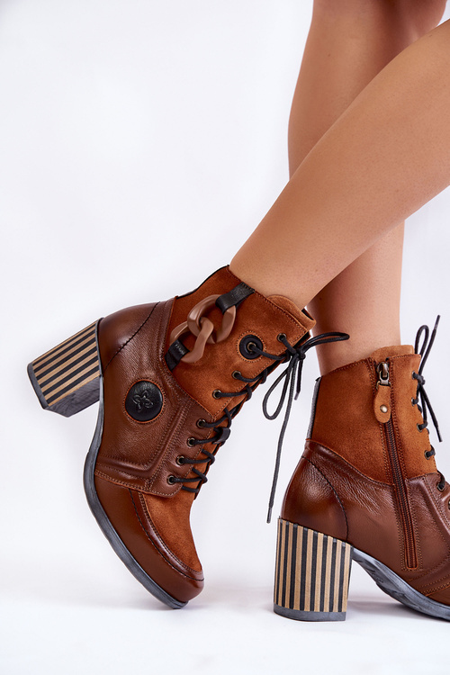 Women's leather boots Maciejka 05599-29 Brown