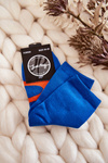 Women's Cotton Socks Orange Pattern Blue
