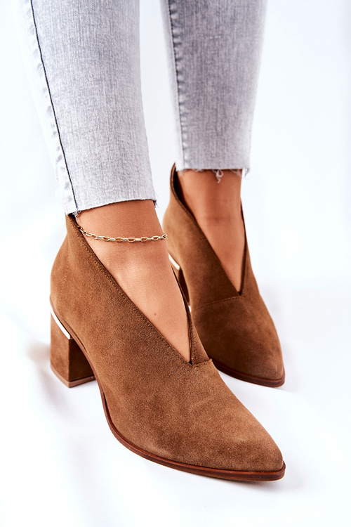 Heeled Leather Boots Laura Messi Brown 2344