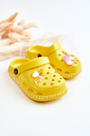 Children's Light Slippers Crocs With Decoration Yellow Bertis