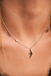 Women's Silver Necklace Swallow Cubic Zirconia Aida