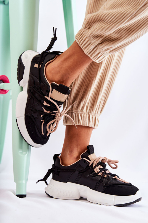 Sneakersy Sportowe Buty Damskie Czarne Someday