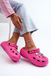 Women's Lightweight Foam Flip Flops on Thick Sole with Pink Accents Fuchsia Effiora